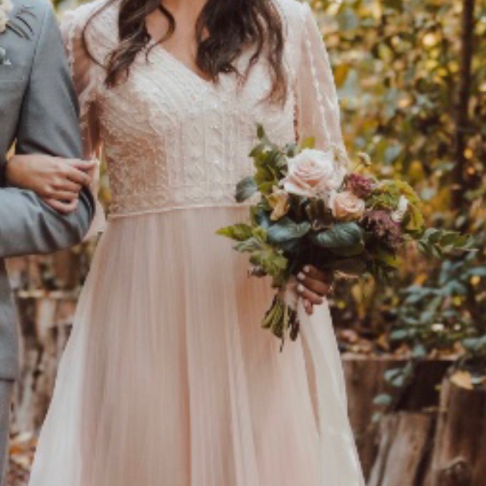 Pearl Pink JJ House Bridesmaid Dress